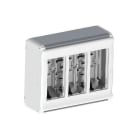 MMCONECTA - Caja de superficie 5 módulos aluminio blanco nieve