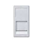 SIMON - Placa SIMON K45 V&D plana con guardapolvo para 1 conector AMP/BRAND REX/SYSTIMAX (AVAYA)/KRONE o BELDENCDT aluminio