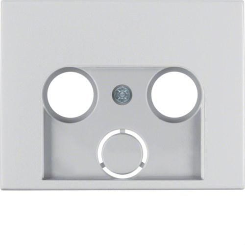 HAGER - Placa para conector doble triple K5 aluminio