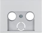 HAGER - Placa para conector doble triple K5 aluminio
