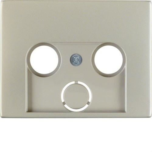 HAGER - Placa para conector doble triple K5 acero