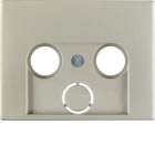 HAGER - Placa para conector doble triple K5 acero