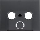 HAGER - Placa para conector doble triple K1 antracita