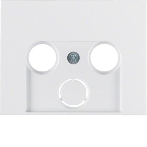 HAGER - Placa para conector doble triple K1 blanco polar