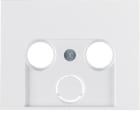 HAGER - Placa para conector doble triple K1 blanco polar