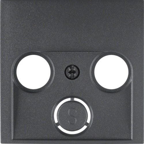 HAGER - Placa TV/RADIO antracita