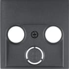 HAGER - Placa TV/RADIO antracita