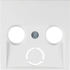 HAGER - Placa TV/RADIO B1 blanco polar