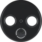 HAGER - Tapa TV RCLASSIC con 2-3 elementos negro brillo