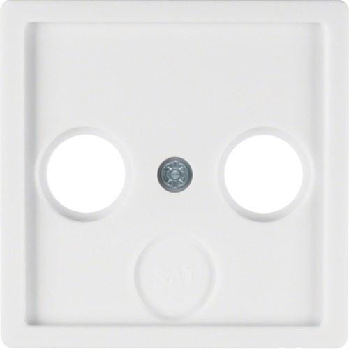 HAGER - Placa TV-FM-SAT Q.1 blanco polar