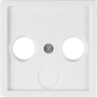 HAGER - Placa TV-FM-SAT Q.1 blanco polar