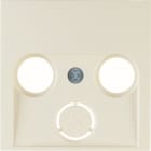 HAGER - Placa para conector doble triple S1 brillo blanco