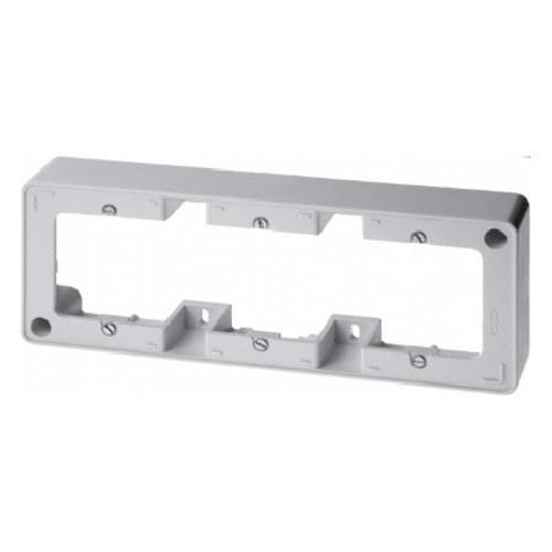 HAGER - Zócalo 3 elementos MODUL 2 blanco polar