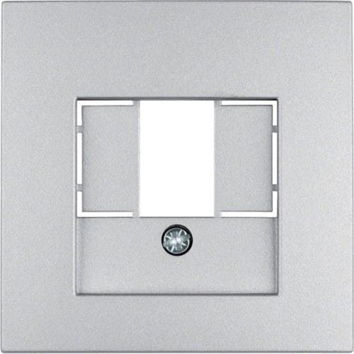 HAGER - Placa central toma TAE B1/B7 aluminio