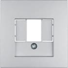 HAGER - Placa central toma TAE B1/B7 aluminio