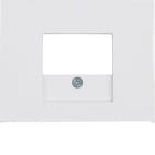 HAGER - Placa central toma TAE K1 blanco polar