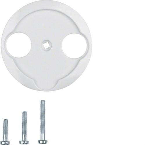 HAGER - Placa central nostalgia para TV-R-SAT blanco polar