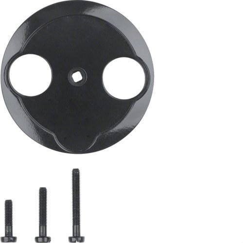 HAGER - Placa central nostalgia para TV-R-SAT negro