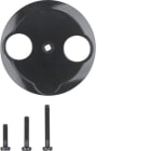 HAGER - Placa central nostalgia para TV-R-SAT negro
