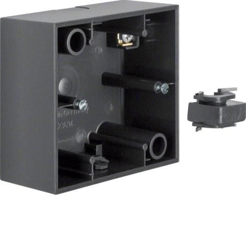 HAGER - Caja zócalo con 1 elemento B7/B1/B3 antracita