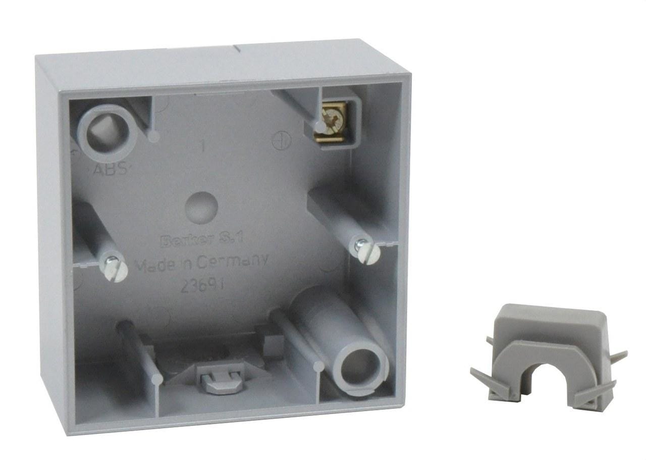 HAGER - Caja montaje con 1 elemento aluminio