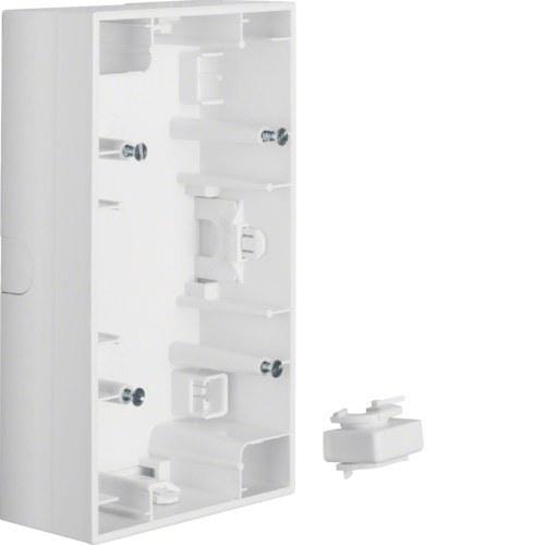 HAGER - Zócalo 2 elementos vertical K1 blanco polar