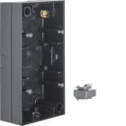 HAGER - Caja montaje R.3 superficie con 2 elementos negro brillo