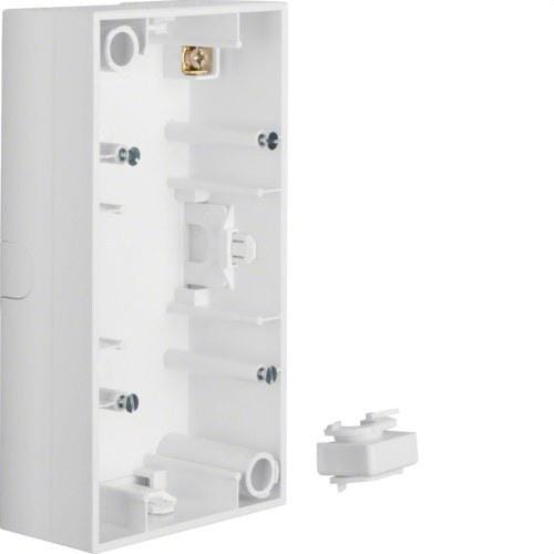 HAGER - Zócalo 2 elementos S1 blanco polar brillo