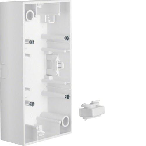 HAGER - Caja zócalo con 2 elementos S1 blanco polar