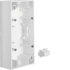 HAGER - Caja zócalo con 2 elementos S1 blanco polar