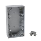 HAGER - Caja montaje con 2 elementos aluminio mate