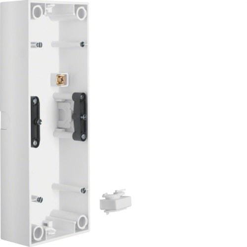 HAGER - Caja zócalo con 3 elementos S1 blanco polar