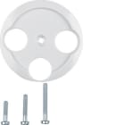 HAGER - Placa central nostalgia con 3 huecos TV-R-SAT blanco polar