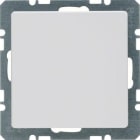 HAGER - Placa ciega Q.1 con bastidor blanco polar