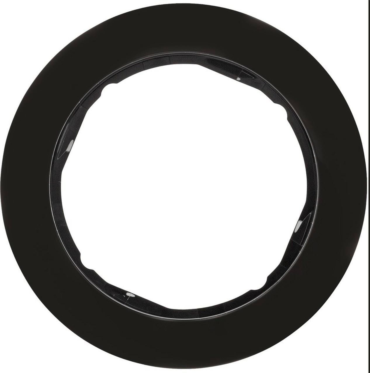 HAGER - Marco R.CLASSIC con 1 elemento negro brillo
