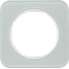 HAGER - Marco R1 con 1 elemento cristal blanco polar