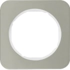 HAGER - Marco R1 acero con 1 elemento blanco polar