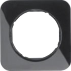 HAGER - Marco R1 con 1 elemento negro brillo
