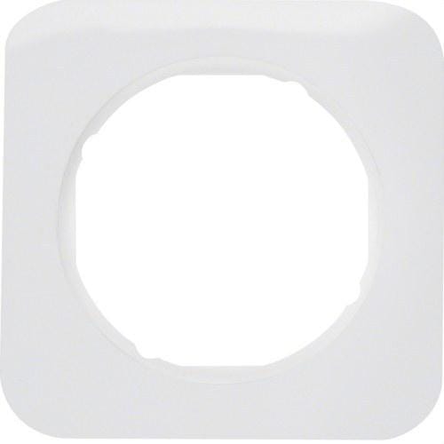 HAGER - Marco R1 con 1 elemento blanco polar brillo