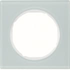 HAGER - Marco R3 con 1 elemento cristal blanco polar