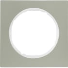 HAGER - Marco R3 acero con 1 elemento blanco polar