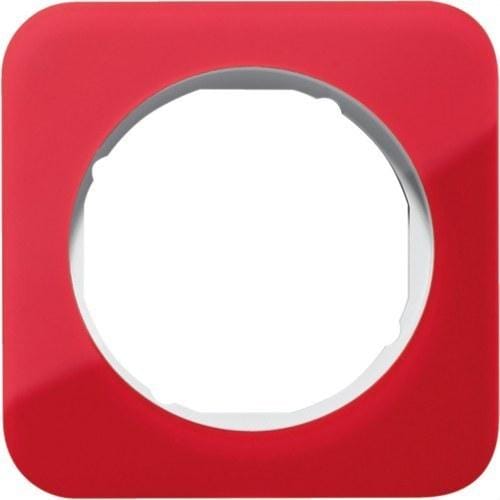HAGER - Marco con 1 elemento R1 acrílico rojo / blanco polar