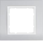 HAGER - Marco B3 con 1 elemento aluminio blanco polar
