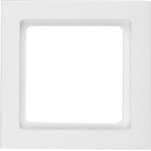 HAGER - Marco con 1 elemento Q.3 blanco polar aterciopelado