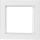 HAGER - Marco con 1 elemento Q.3 blanco polar aterciopelado