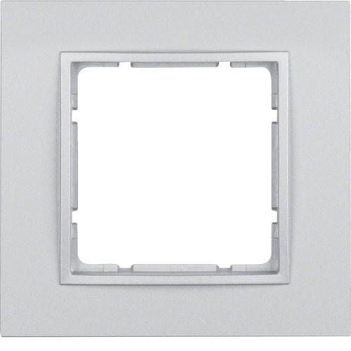 HAGER - Marco B7 con 1 elemento aluminio mate