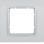HAGER - Marco B7 con 1 elemento aluminio mate