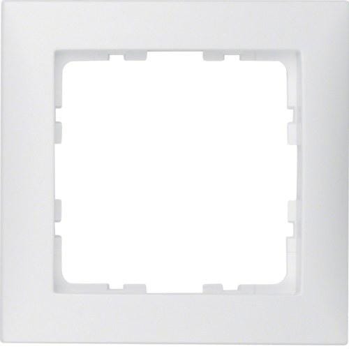HAGER - Marco 80x80 con 1 elemento S1 blanco polar