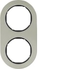 HAGER - Marco RCLASSIC acero con 2 elementos negro