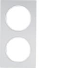 HAGER - Marco R3 aluminio con 2 elementos blanco polar
